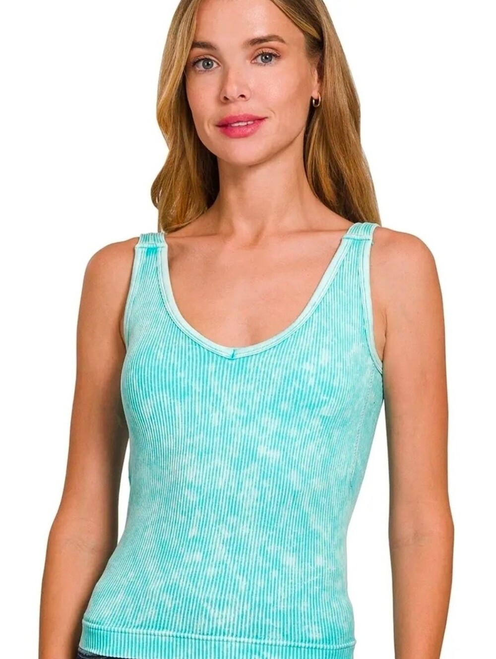 Zenana Brami Ribbed V-Neck Tank Top